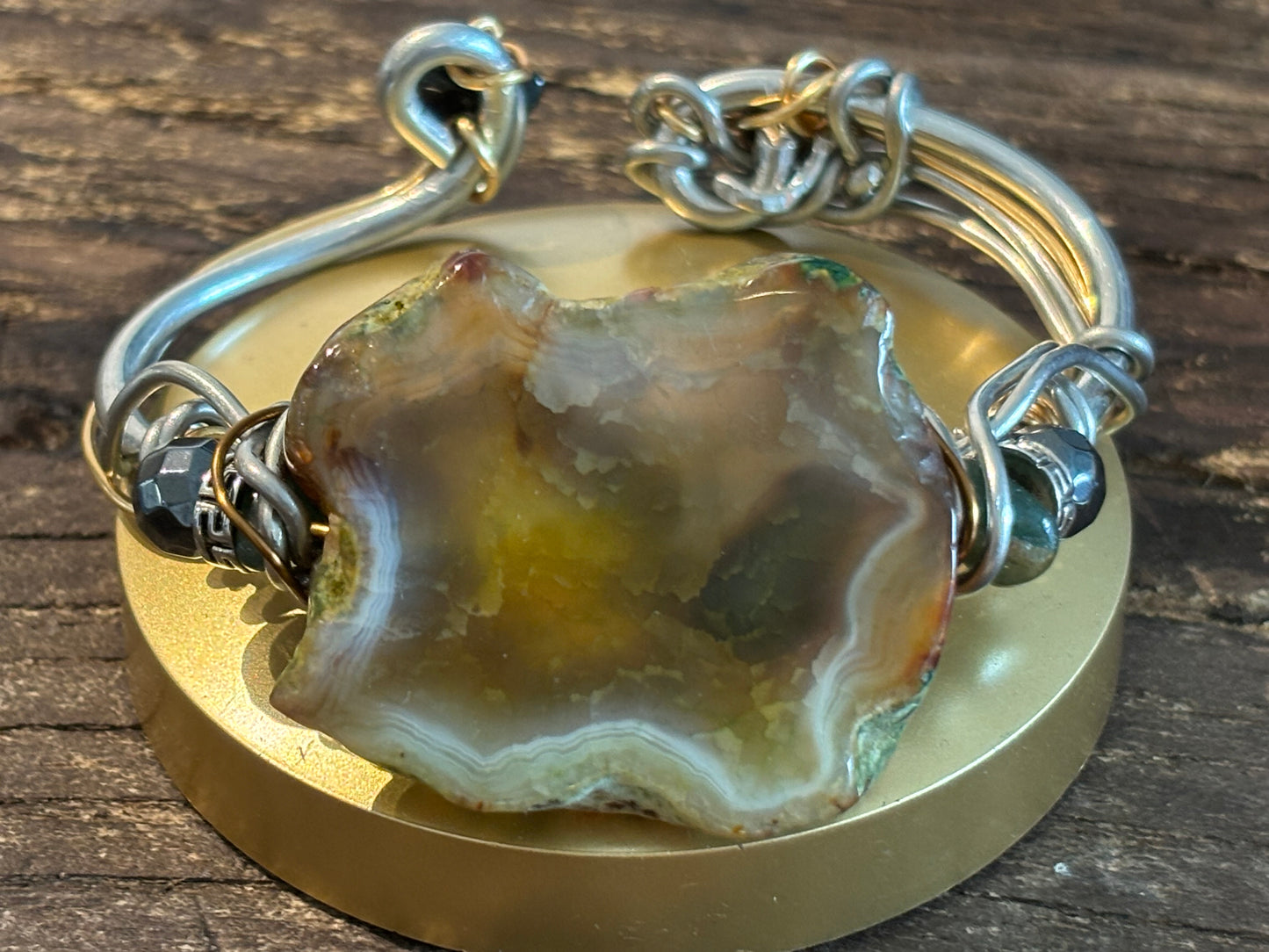 Moss agate Bracelet: grounding strength 