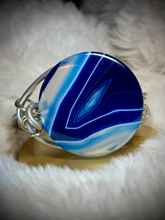 Blue agate Bracelet: Couture Calm