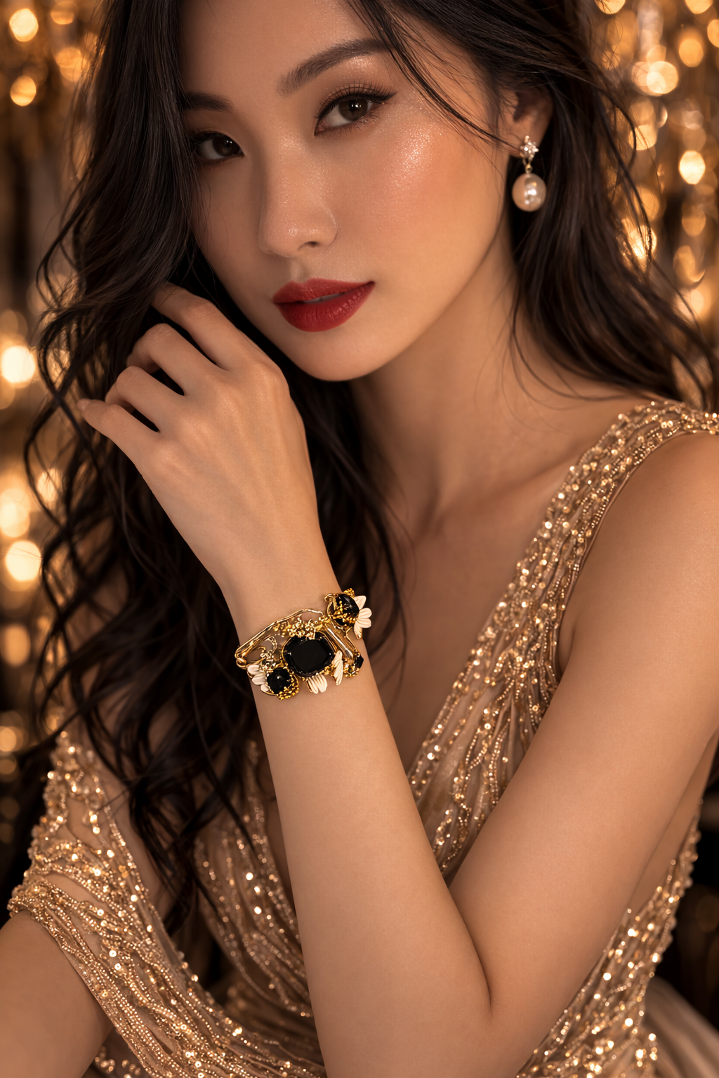 Black Onyx Bracelet: Gatsby’s Garden