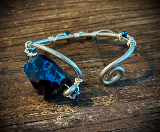 Blue banded agate: Earth Anchor, 