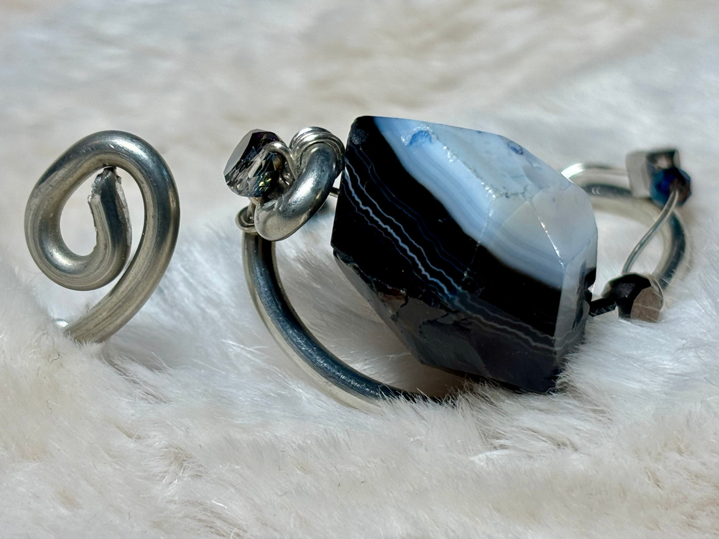 Blue banded agate: Earth Anchor, 