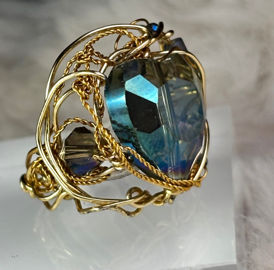 Trust my heart: crystal heart ring 