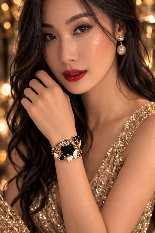 Black Onyx Bracelet: Gatsby’s Garden