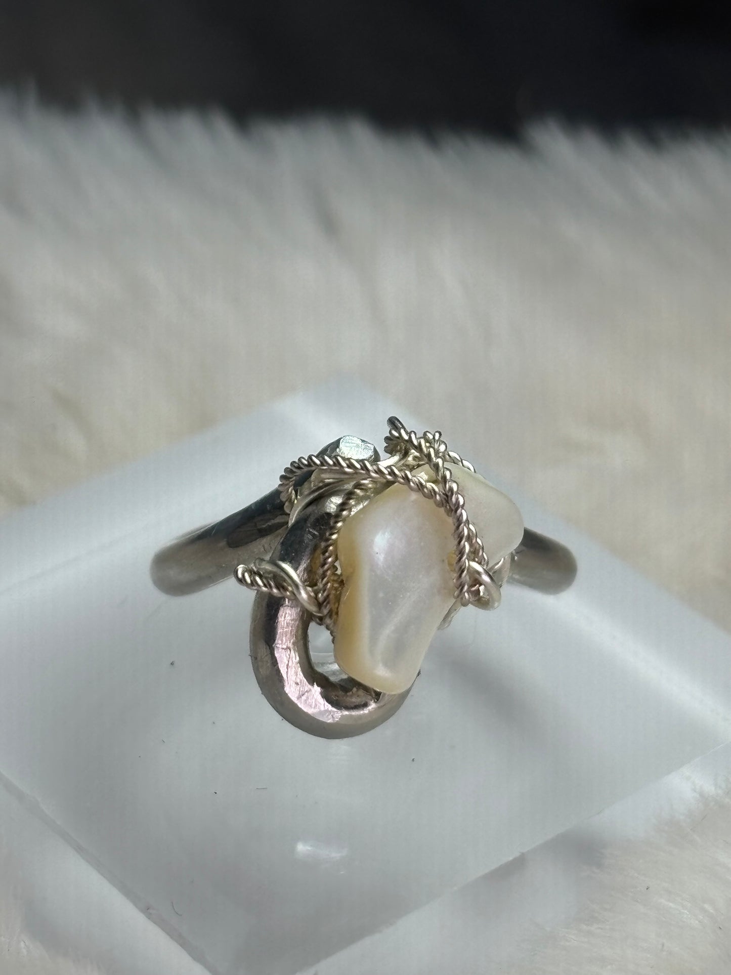 Mother of Pearl, ring: ocean keepsake 