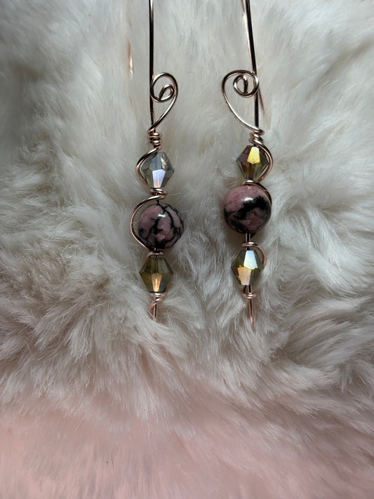 Rose of My Soul: RHONDITE Earring/pendant set 