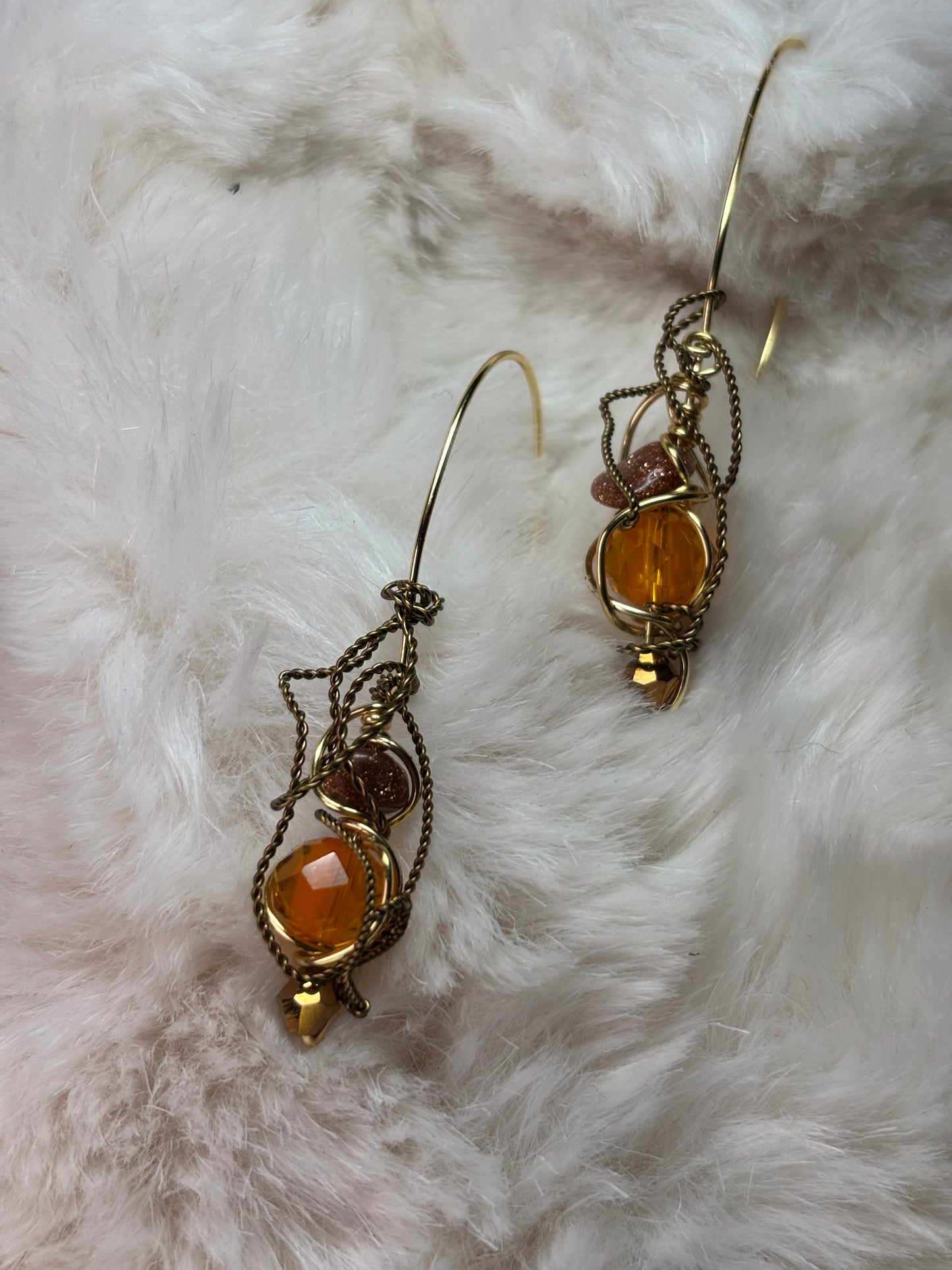 Solar Spell: goldstone pendant (set available)