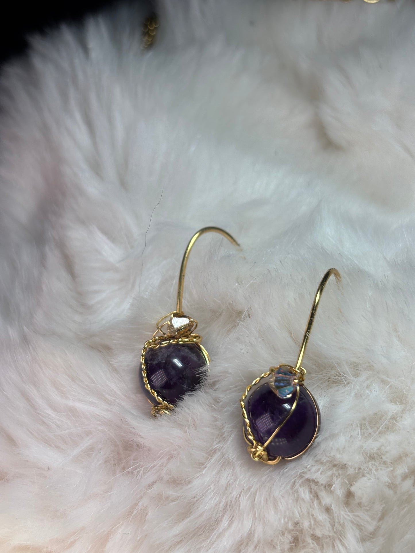Midnight Crown: amethyst earrings (set available)