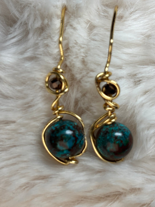 Andean turquoise: Earrings