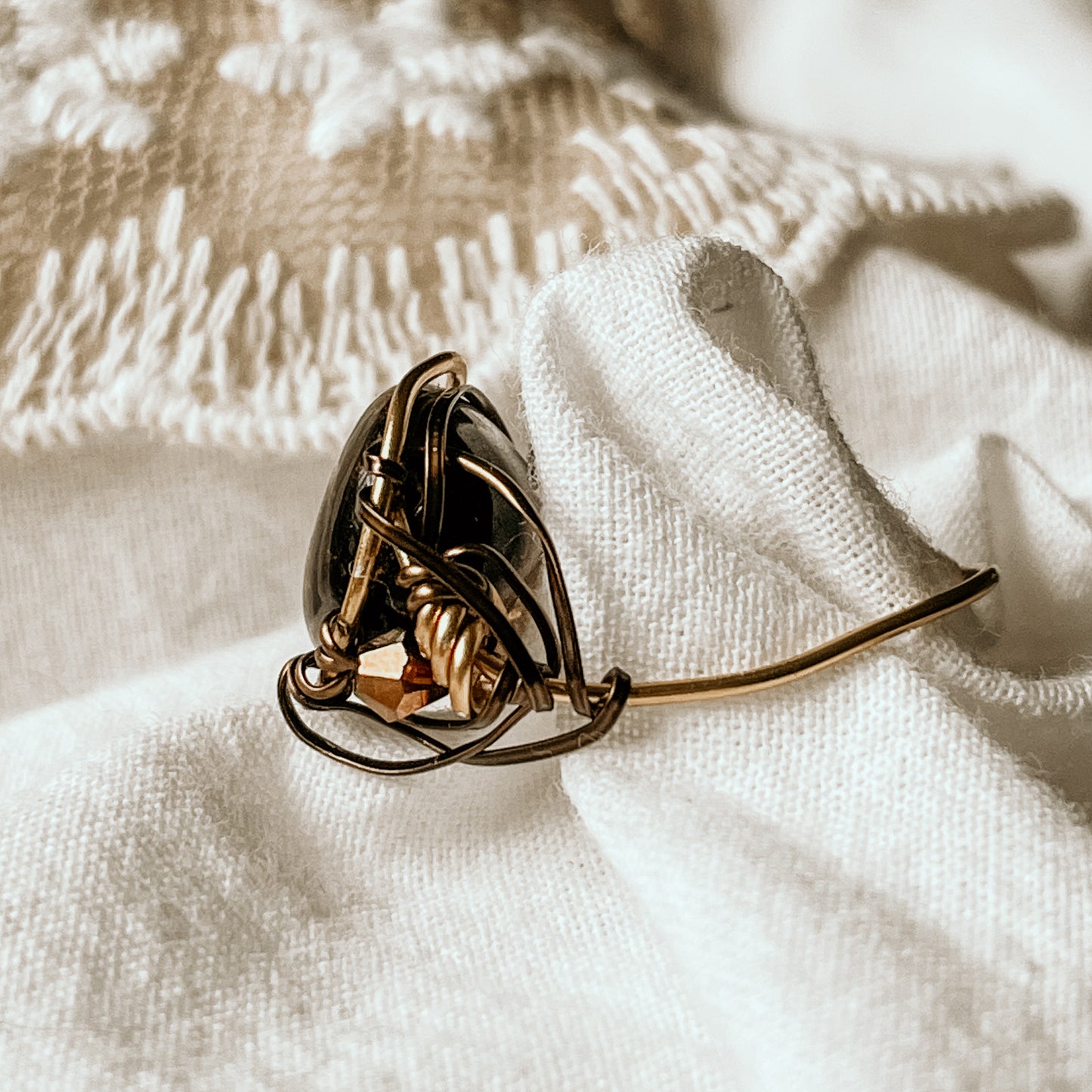 Tiger eye round ring