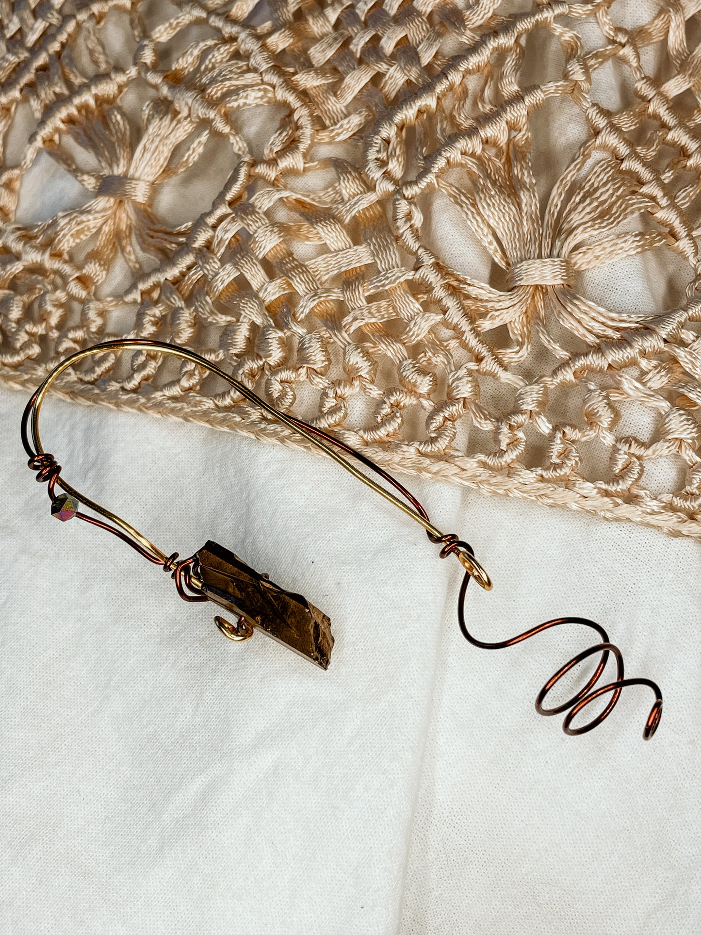 Sagittarius Goldstone Earcuff