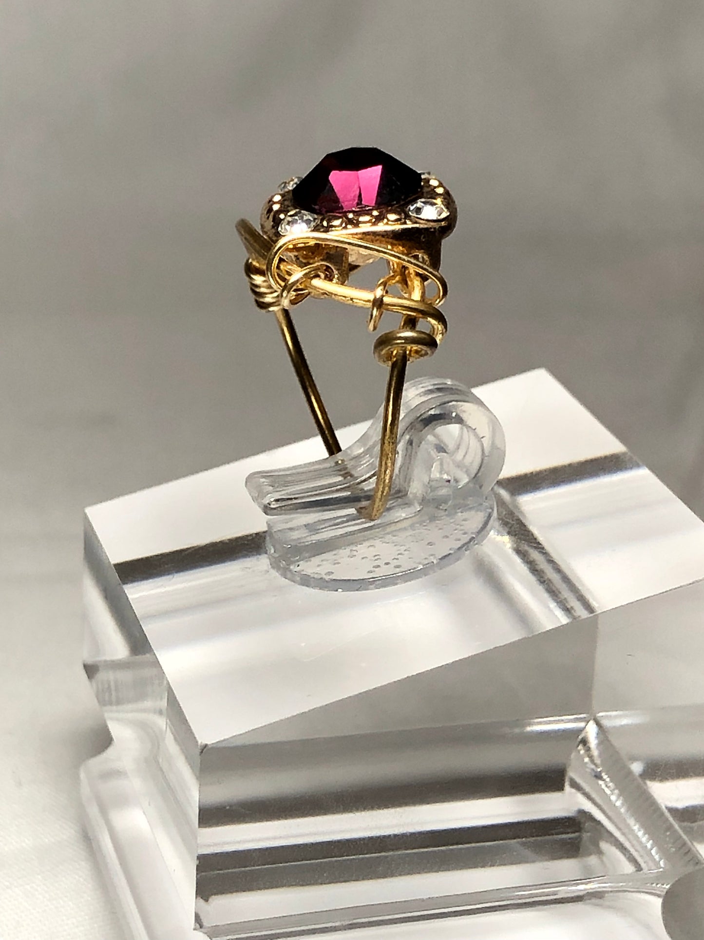 Amethyst Rhinestone ring