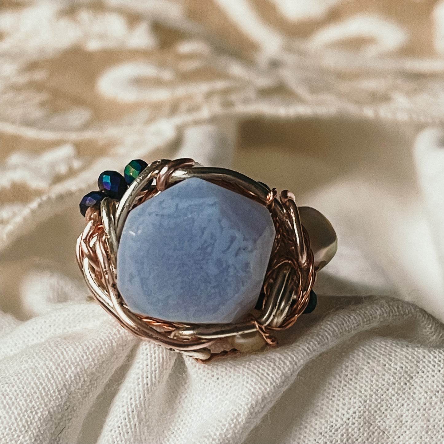Blue Lace Agate Ring