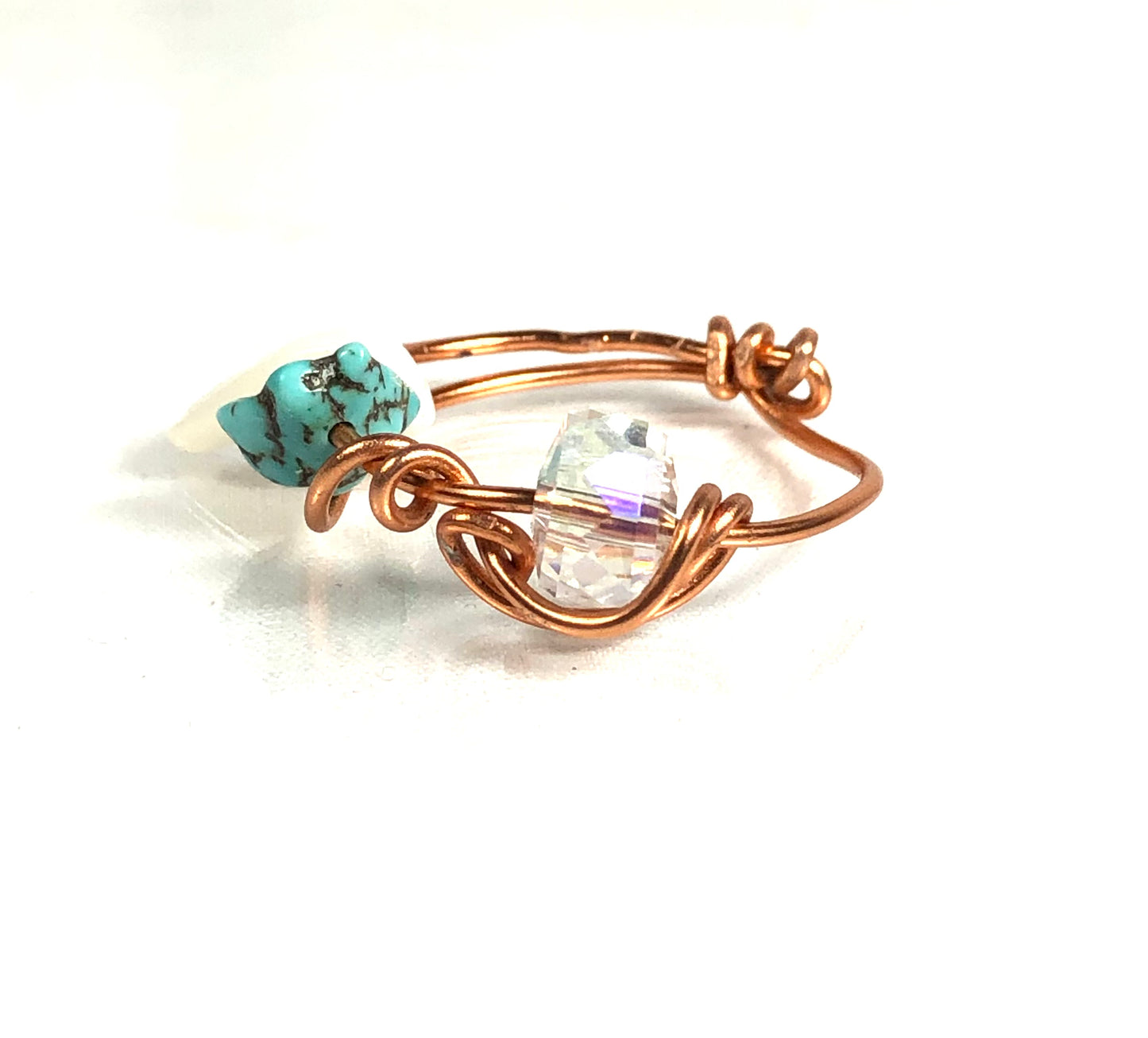 Turquoise morganite ring