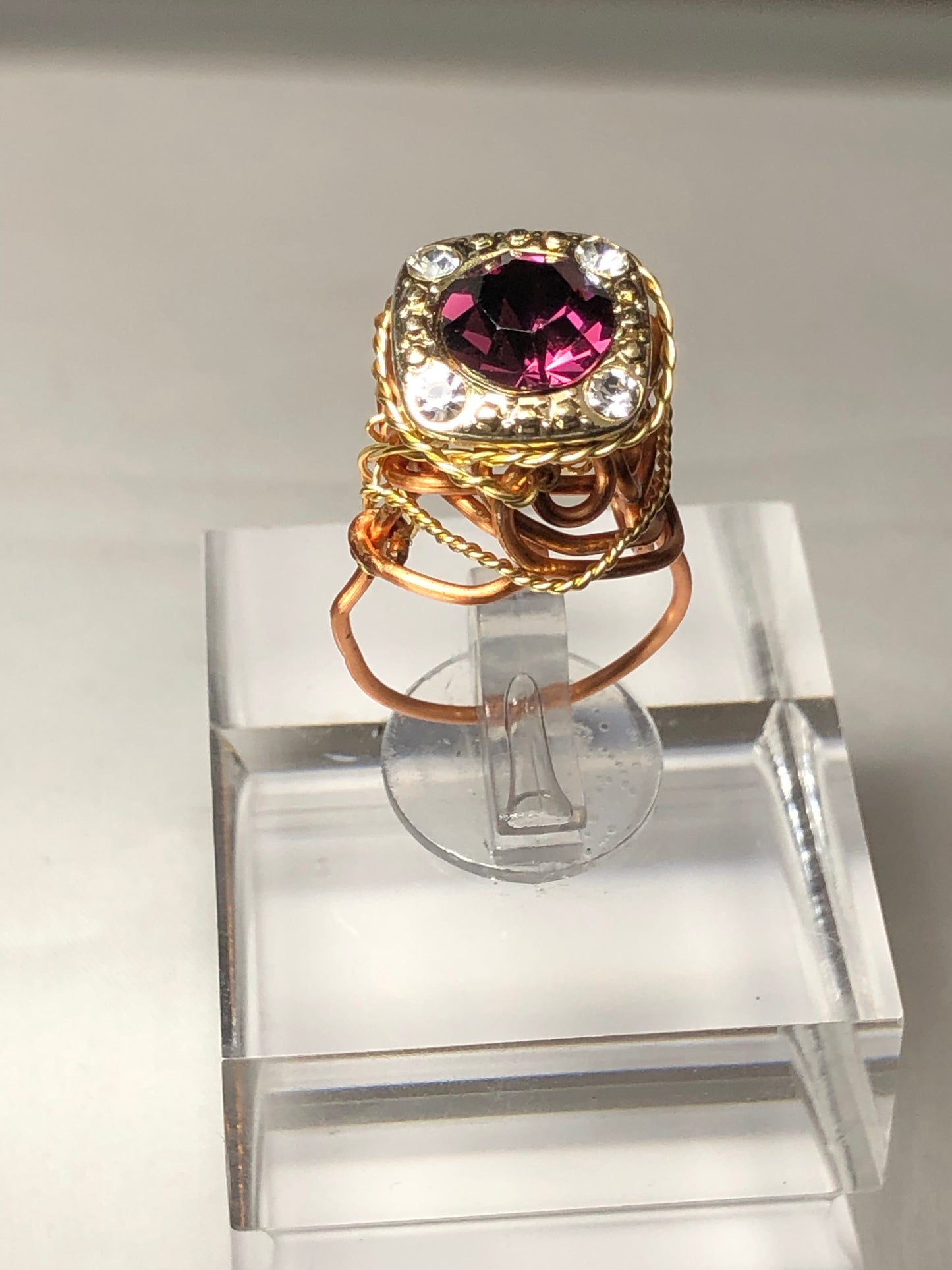 Rhinestone Geode Ring