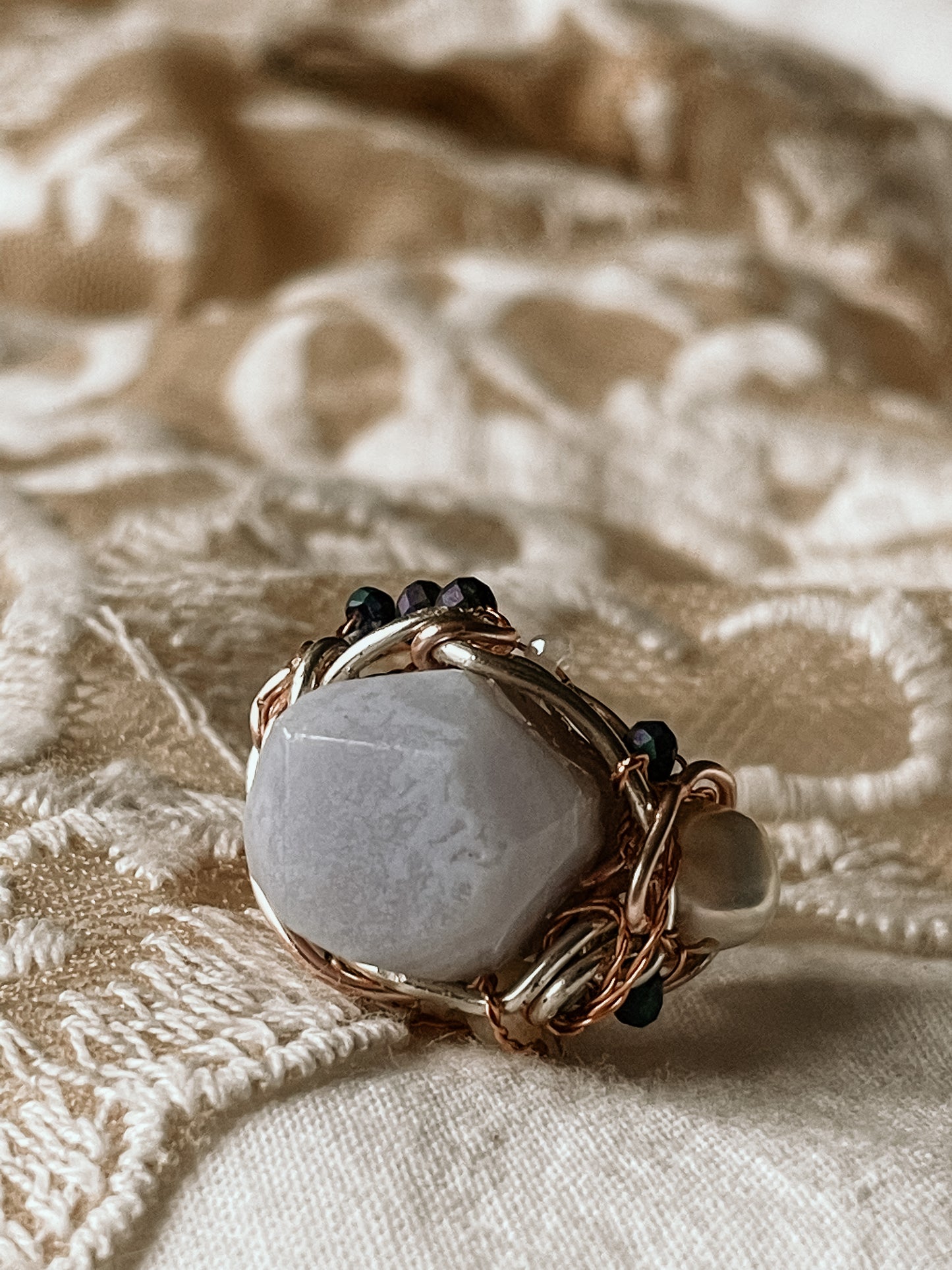 Blue Lace Agate Ring