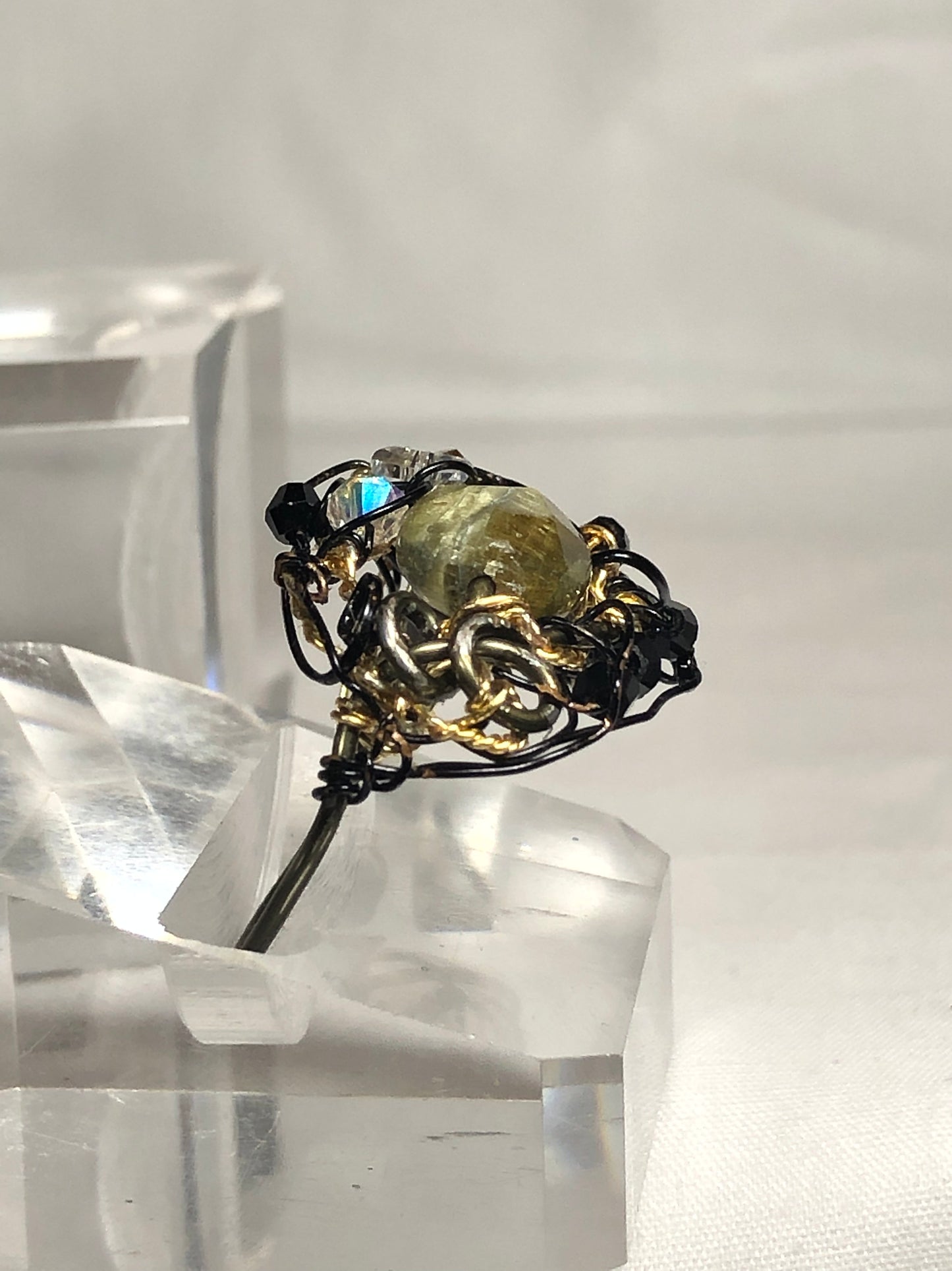 Green Tiger Eye Ring