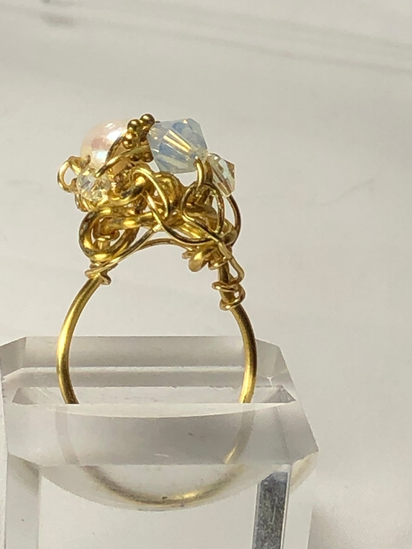 Sea Pearl with Moonstone Ring