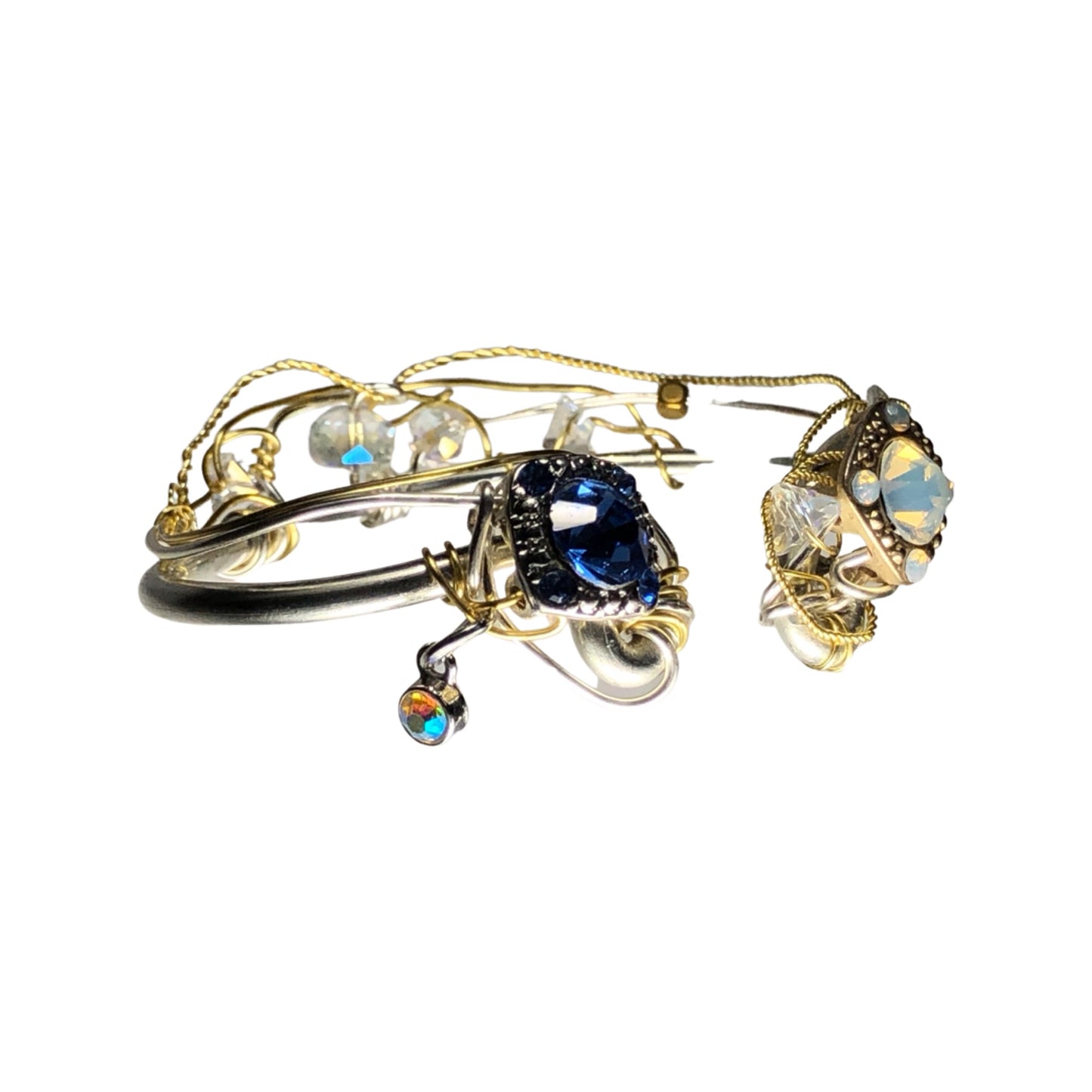 Opalescent rhinestone bracelet