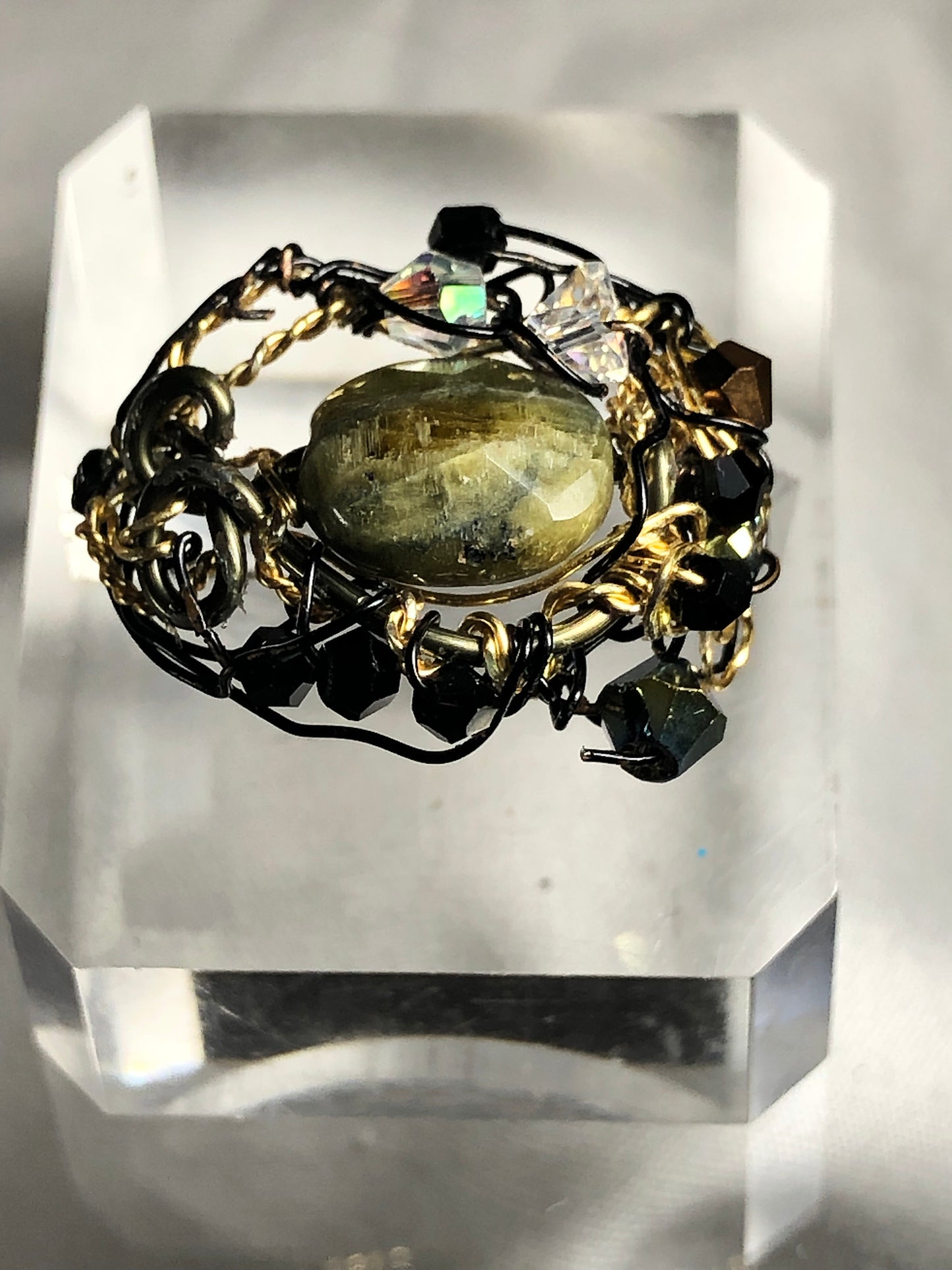Green Tiger Eye Ring
