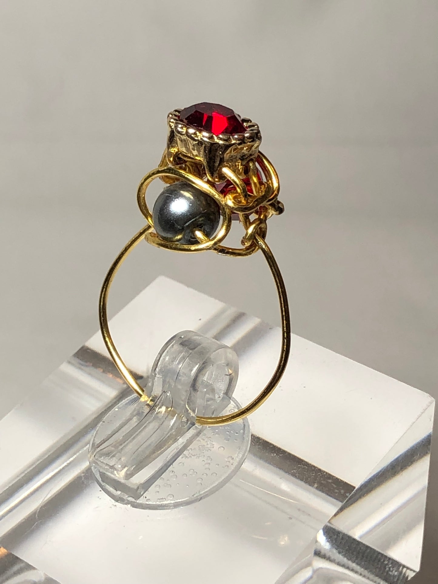 Ruby with black Pearl