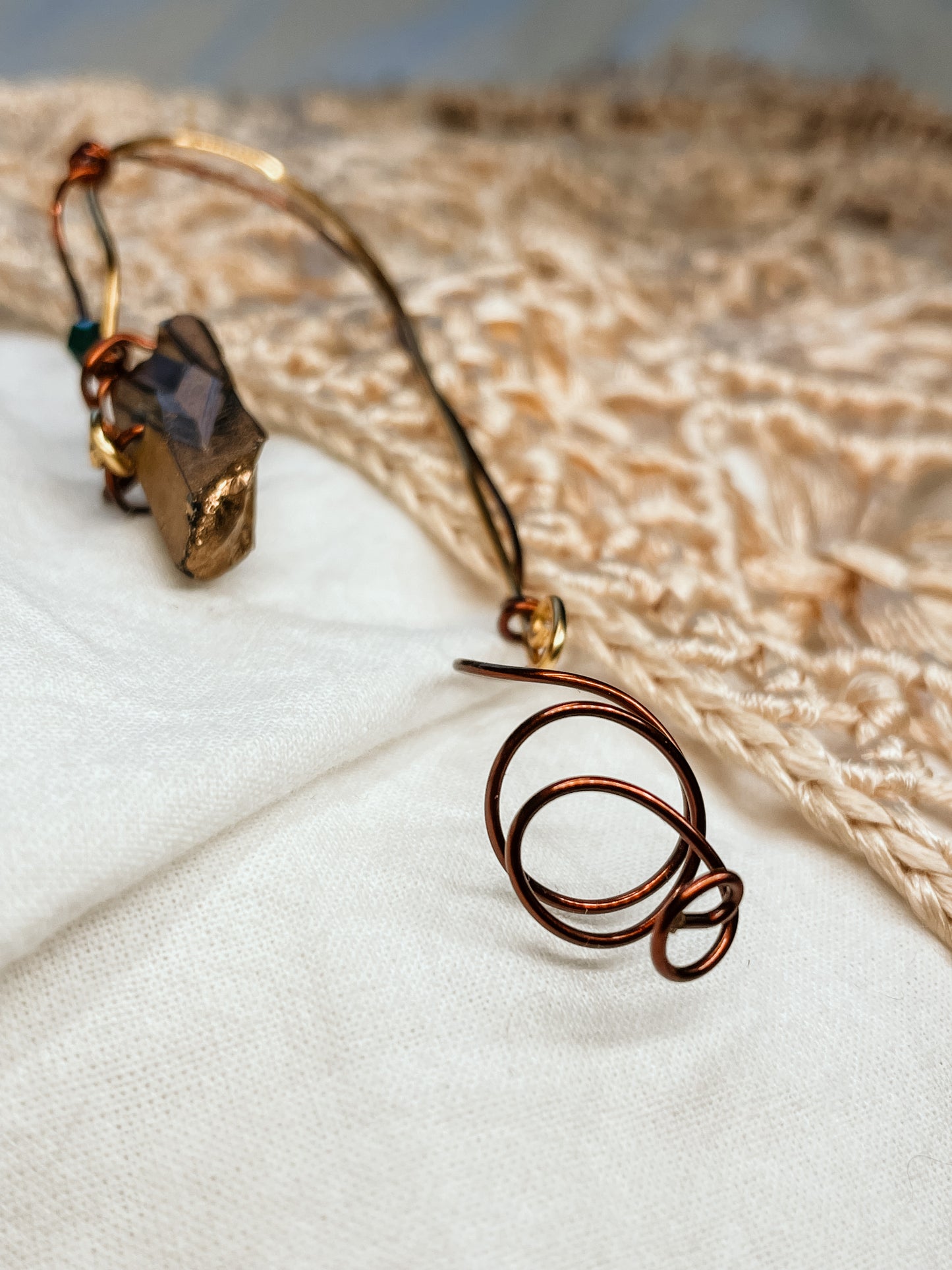 Sagittarius Goldstone Earcuff