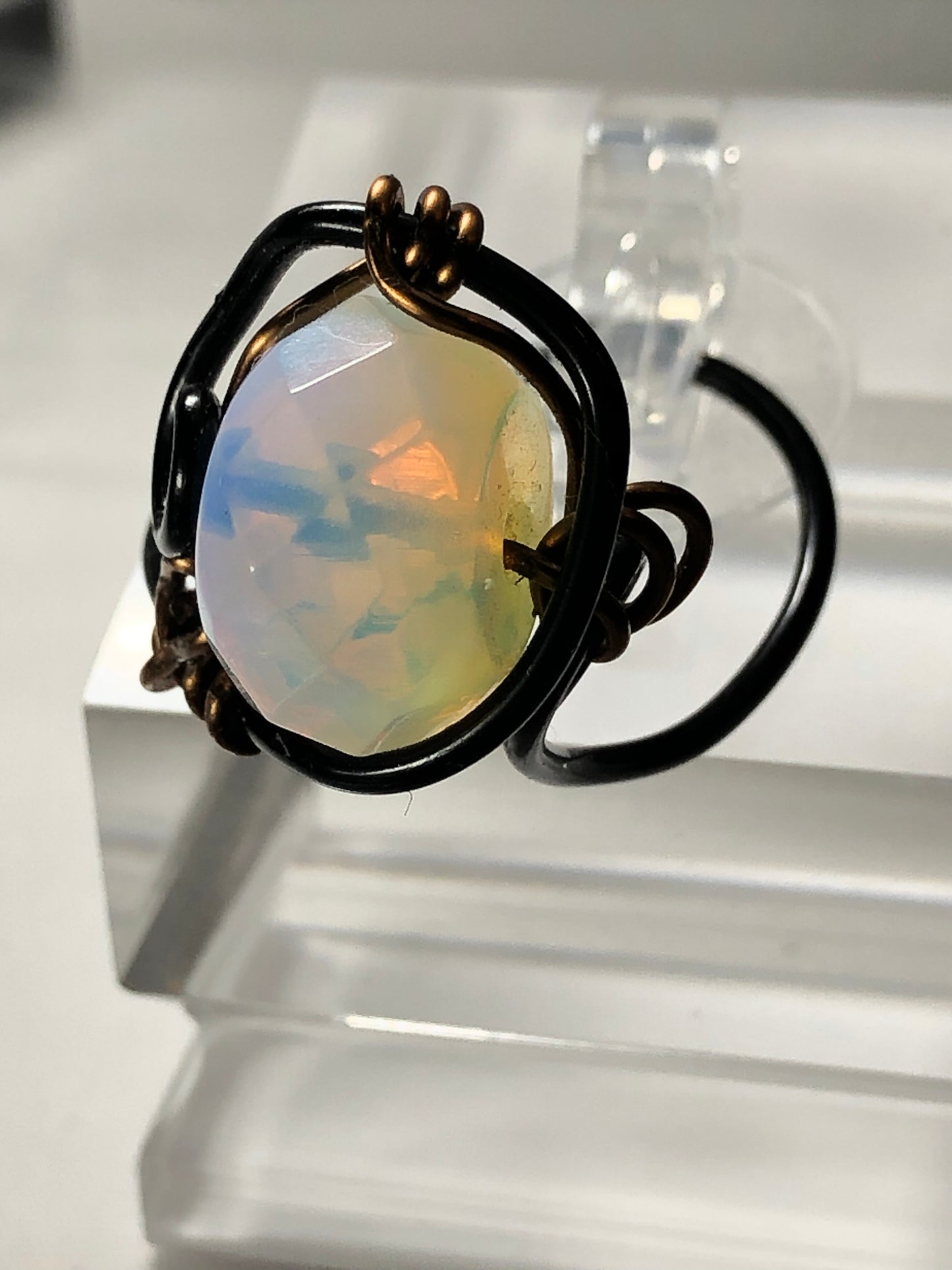 Moonstone Spiral Ring