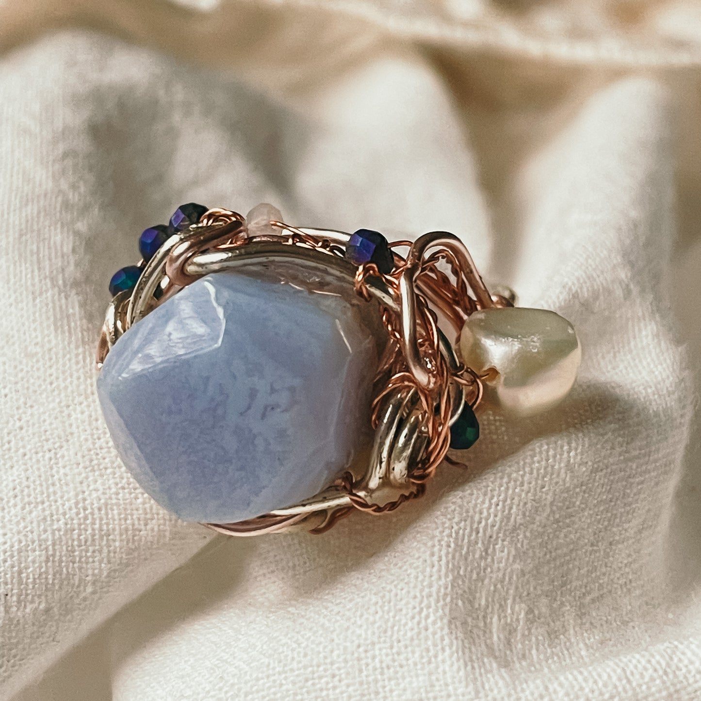 Blue Lace Agate Ring