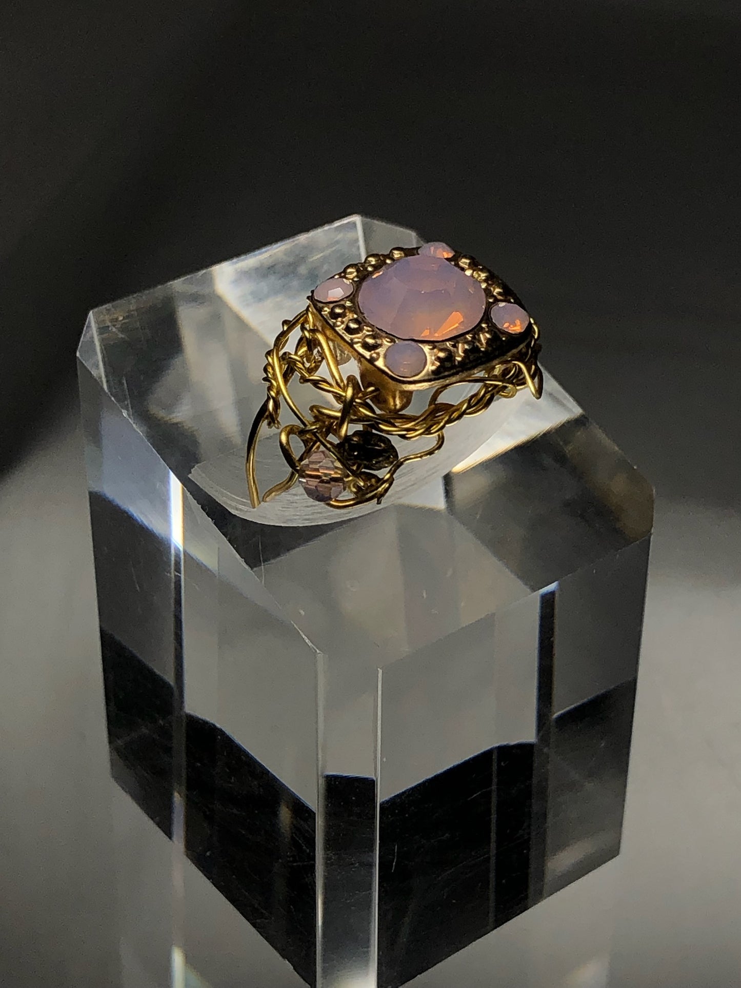 Pink Rhinestone ring