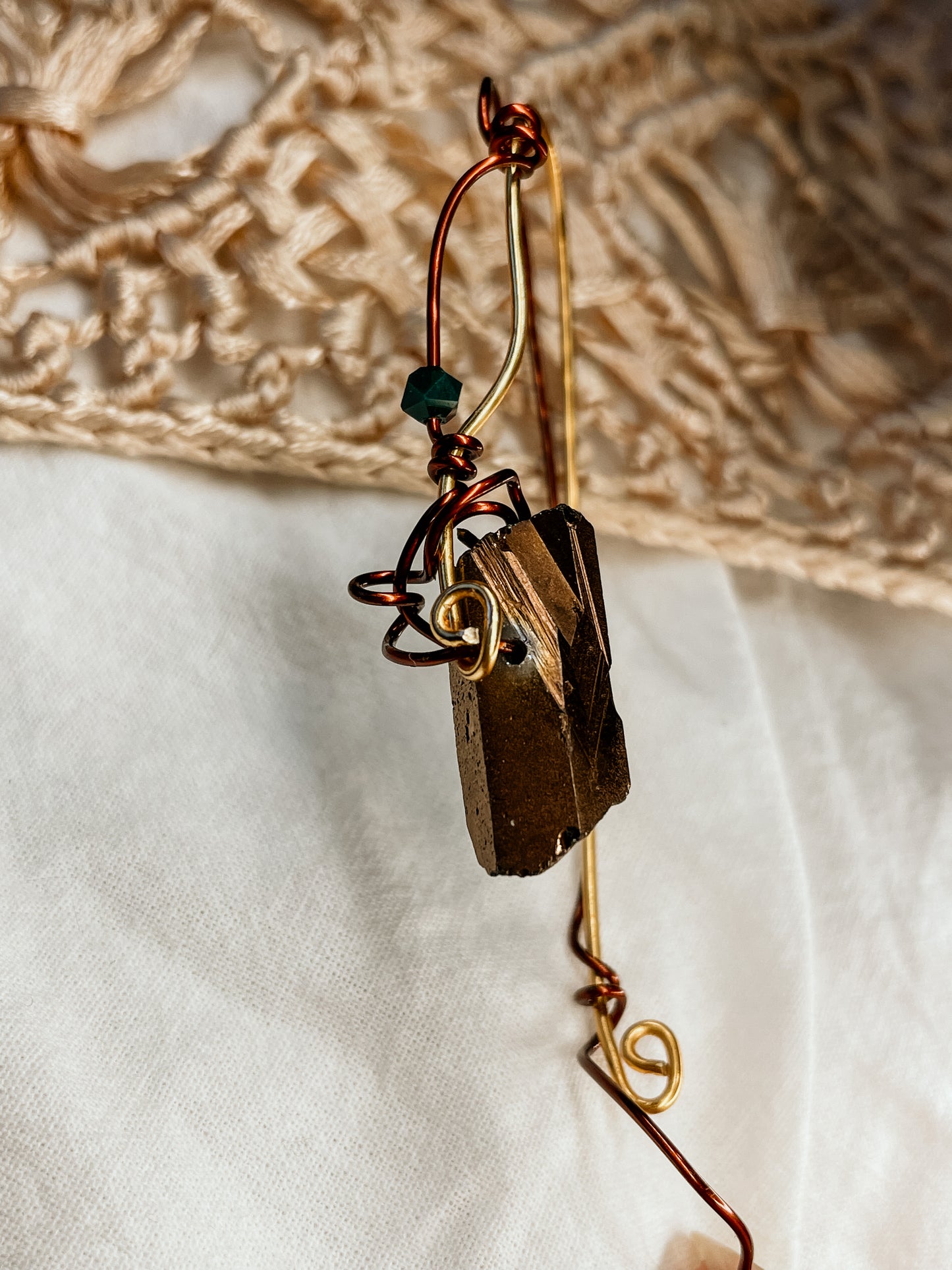 Sagittarius Goldstone Earcuff