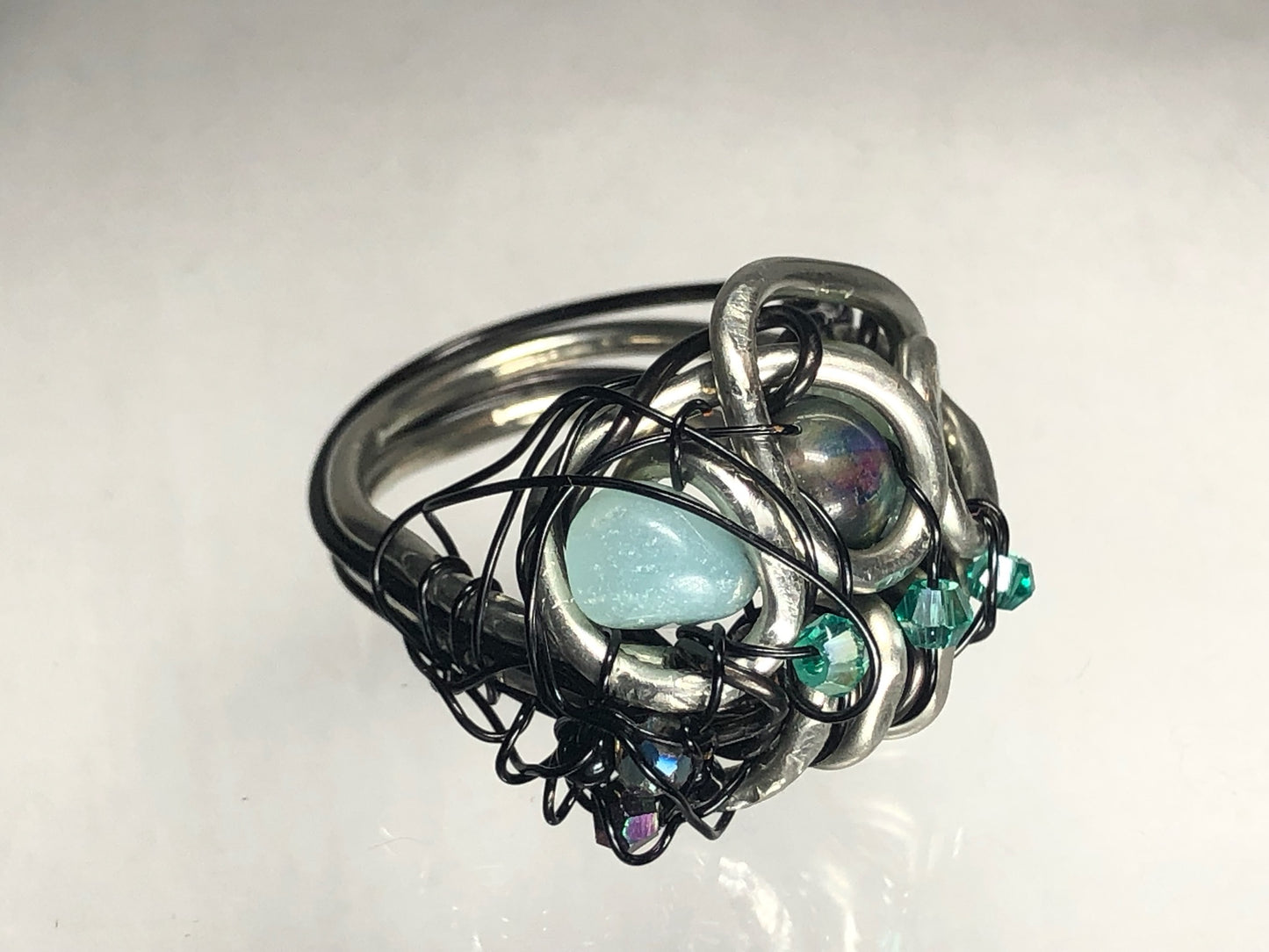 Larimar & Tiger Eye Ring