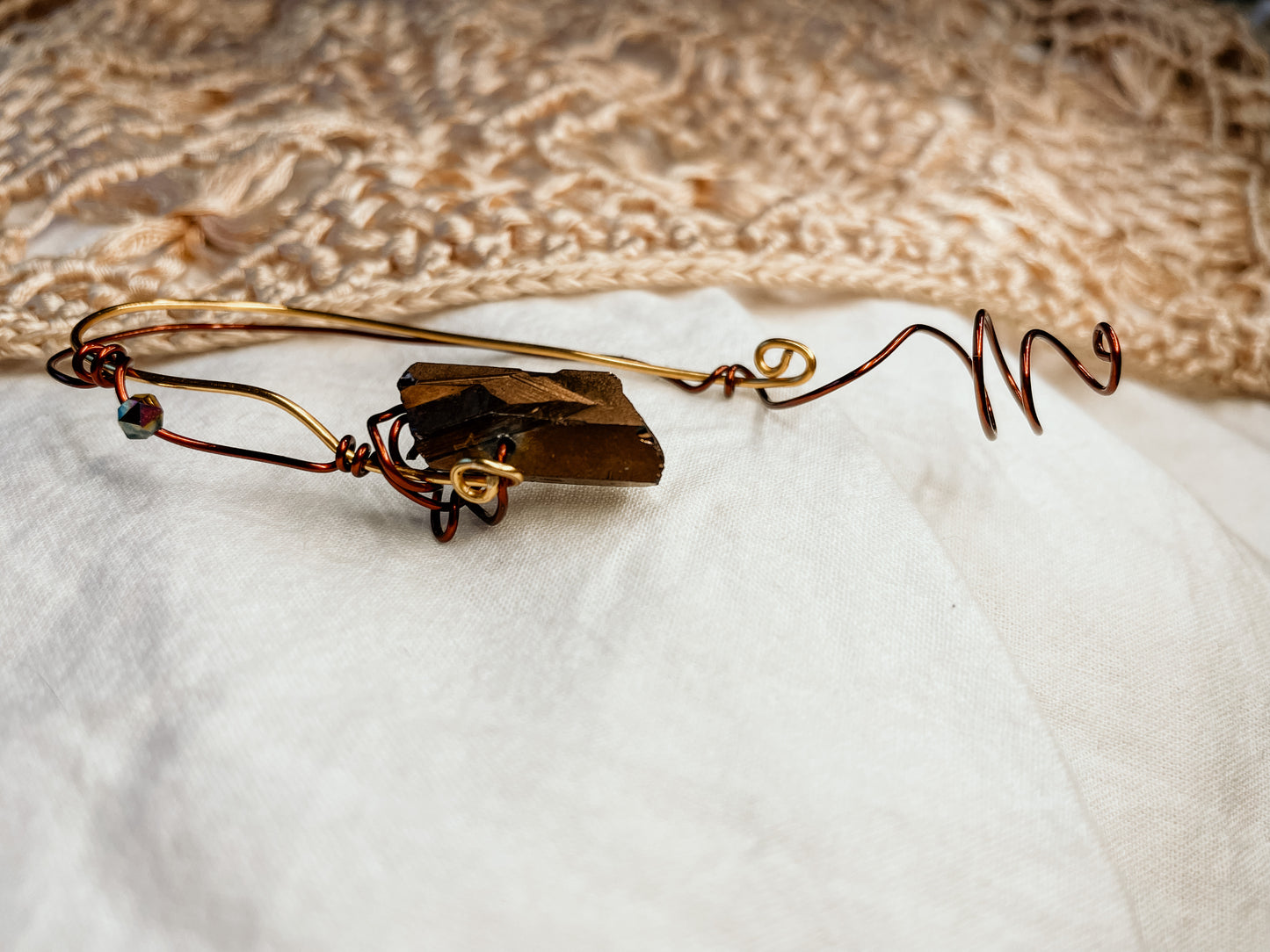 Sagittarius Goldstone Earcuff