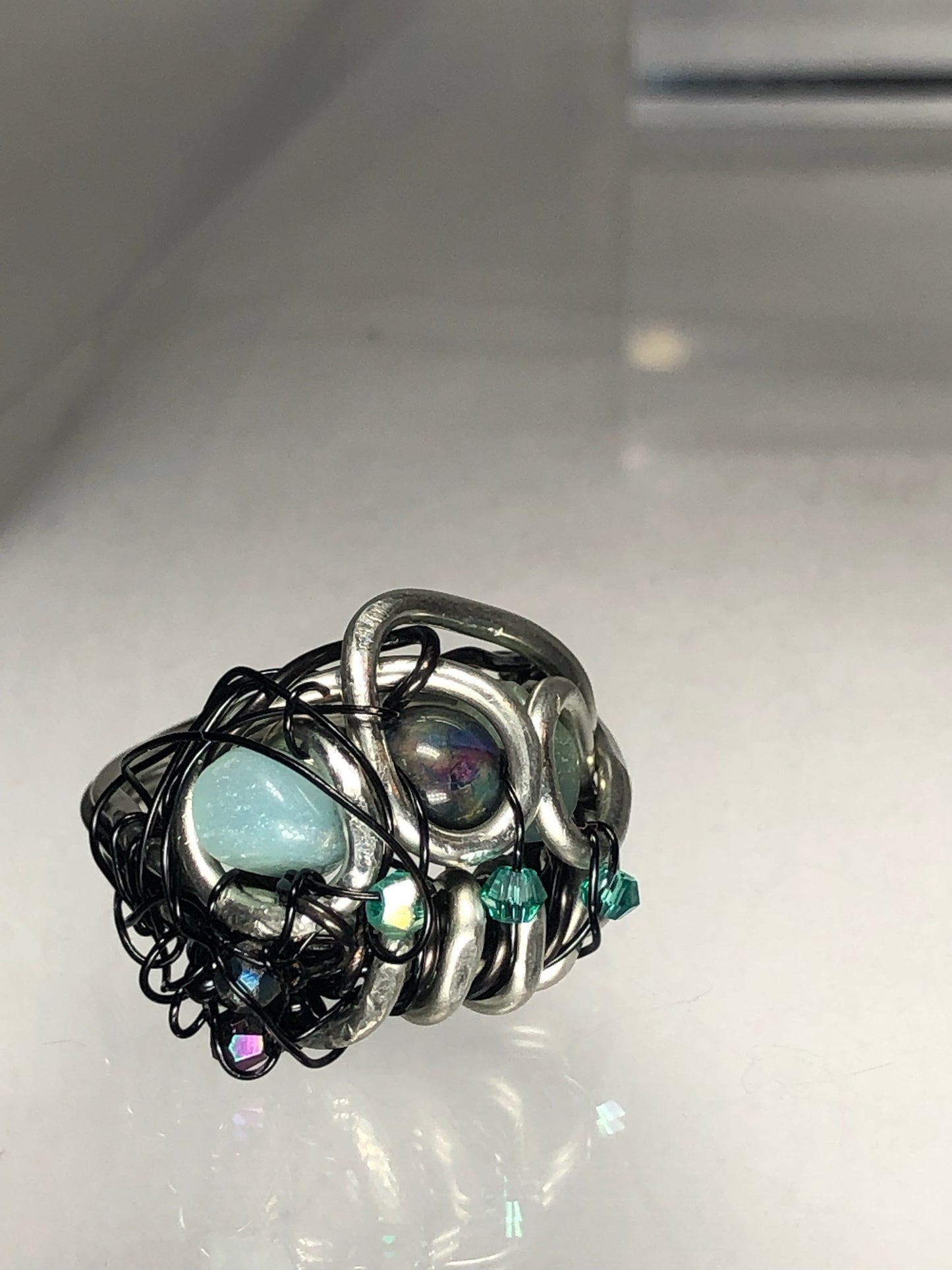 Larimar & Tiger Eye Ring