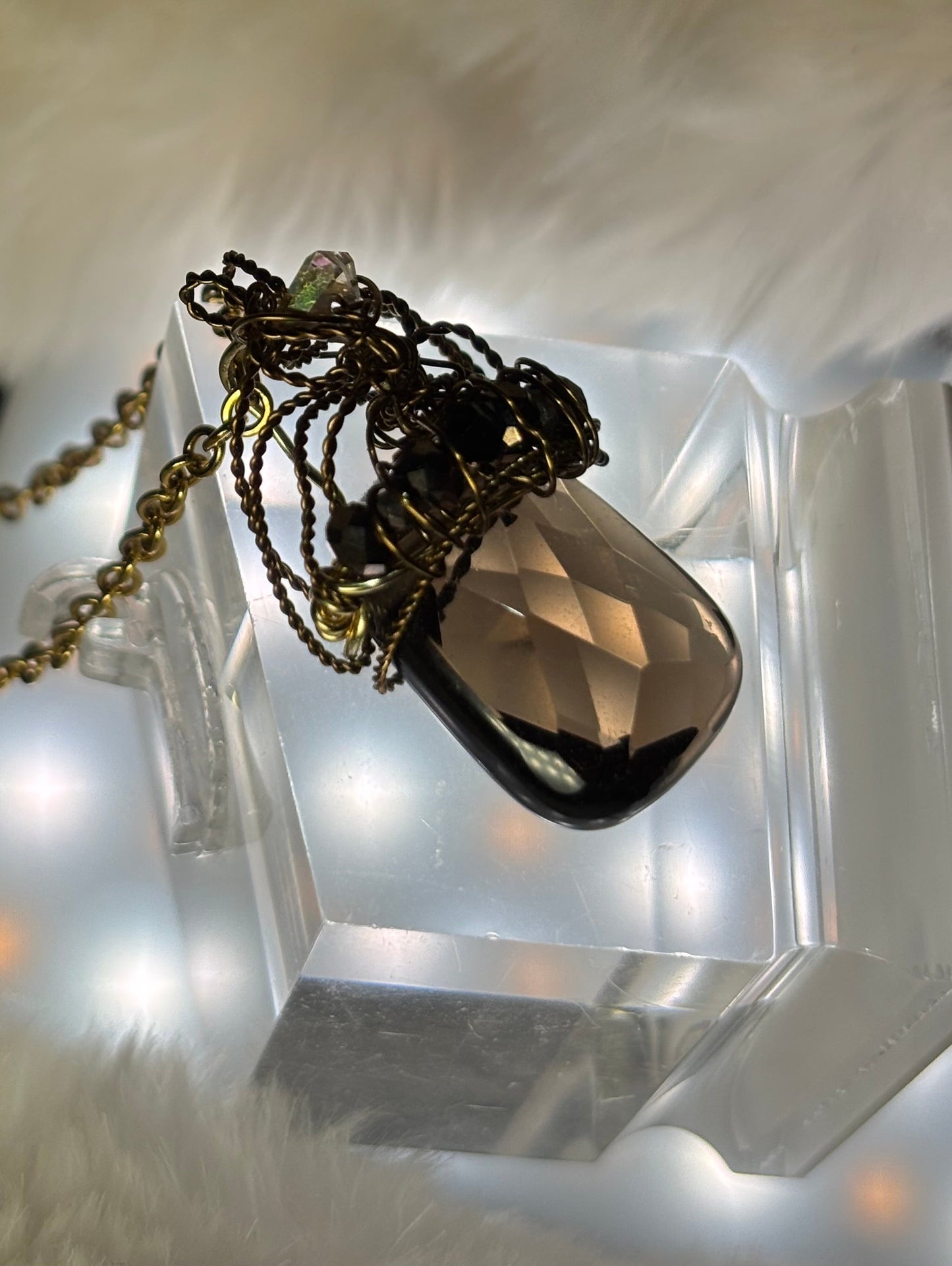 The Velvet Heirloom: vintage topaz pendant (set available)￼