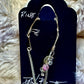 The Phoenix Spark: pink fractured quartz crystal (right) ear cuff￼