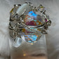 Crystal ring in silver: luminous radiance ￼￼