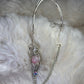 The Phoenix Spark: pink fractured quartz crystal (right) ear cuff￼