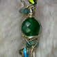 Evergreen guardian: nephrite earring, and pendant set