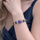 Blue Crackle Agate:  Lapis Lazuli Bracelet:  Evening Star