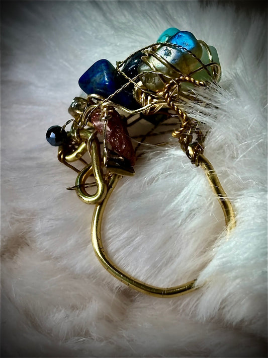 Gemstone ring: ￼Mermaid treasure
