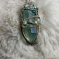 Hidden Prism, Rainbow Magic: green radiated crystal pendant