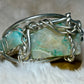 Madagascar Sea Agate and Larimar Bracelet: Ocean Warrior