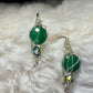 Evergreen guardian: nephrite earring, and pendant set