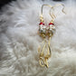 True Love: white turquoise Johnny earrings. 
From the ‘Death Till We Part Series’ in the Johnny Collection