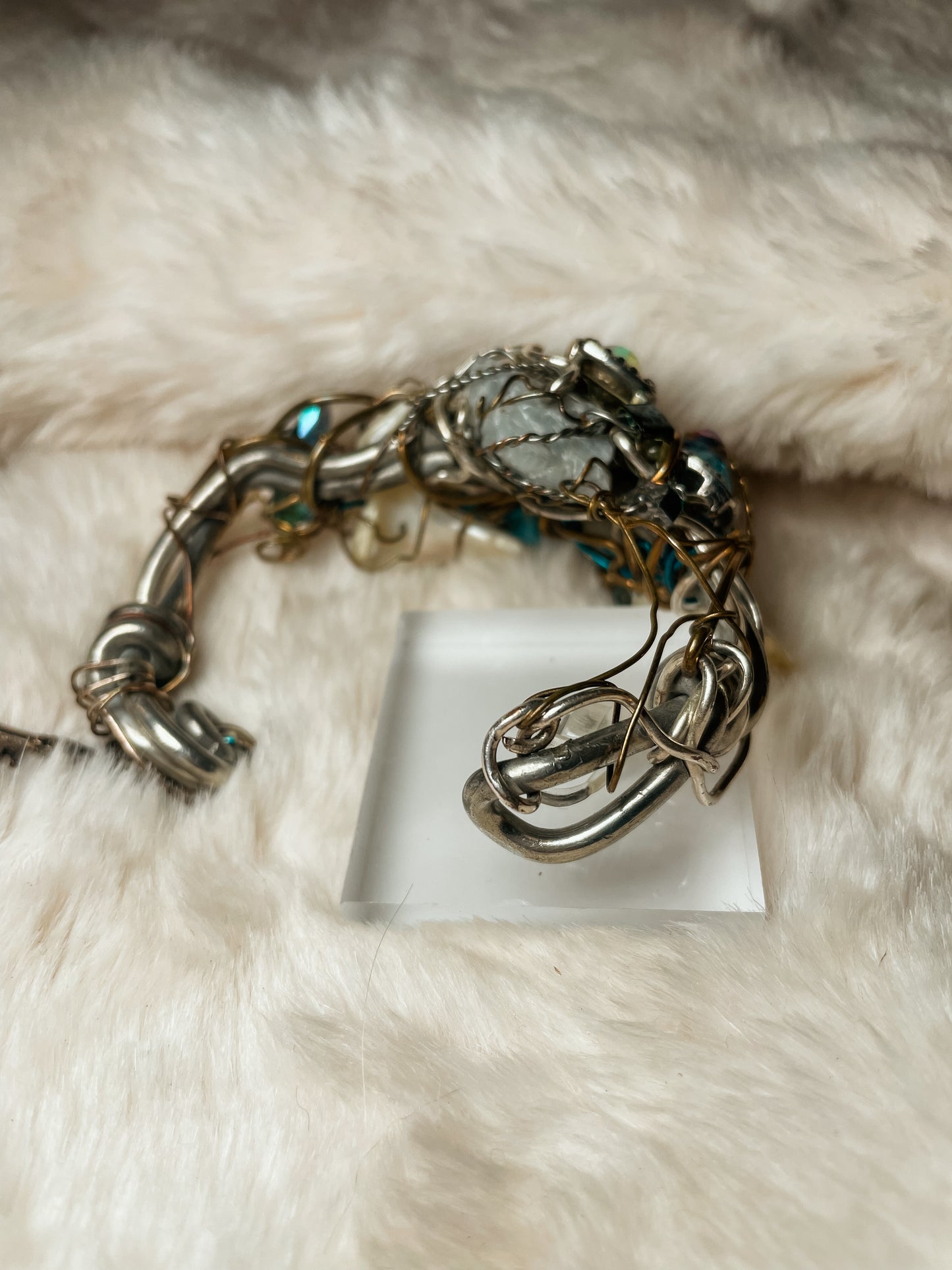 Australian Turquoise, Mother of Pearl Bracelet: Mermaid’s Reliquary