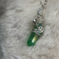 Green Daydream: green or irradiated crystal pendant