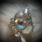 Crystal ring in silver: luminous radiance ￼￼