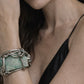 Madagascar Sea Agate and Larimar bracelet: Ocean Warrior ￼￼