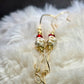True Love: white turquoise Johnny earrings. 
From the ‘Death Till We Part Series’ in the Johnny Collection