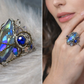 Crystal ring in silver: Comet sky ￼