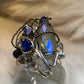 Crystal ring in silver: Comet sky ￼